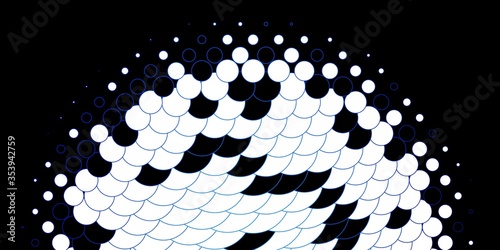Light BLUE vector texture with disks. Abstract decorative design in gradient style with bubbles. Design for your commercials.