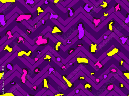Animal print, leopard skin seamless pattern. Trendy colors