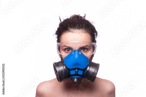  beautiful young girl in a respiratory mask © Диана Шиловская