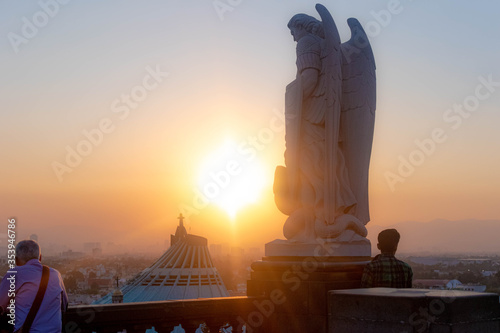 angel vigilando basilica de guadalupe photo
