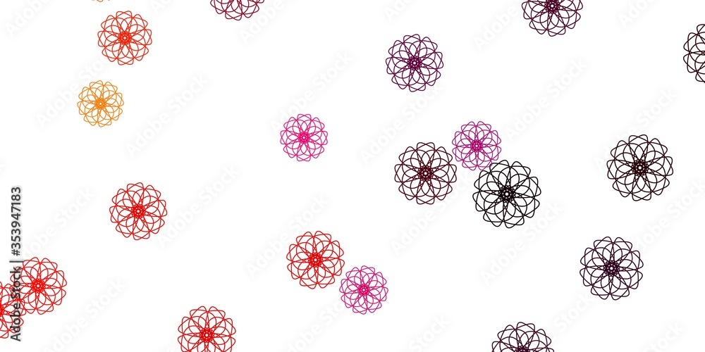 Light Pink, Yellow vector natural artwork with flowers. Light Pink, Yellow vector natural artwork with flowers.