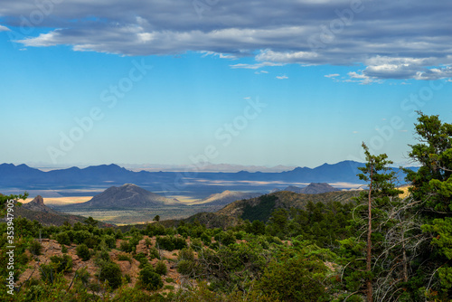 Canvas Print mountain landscape with blue sky in the chiricahua mountains, Arizona