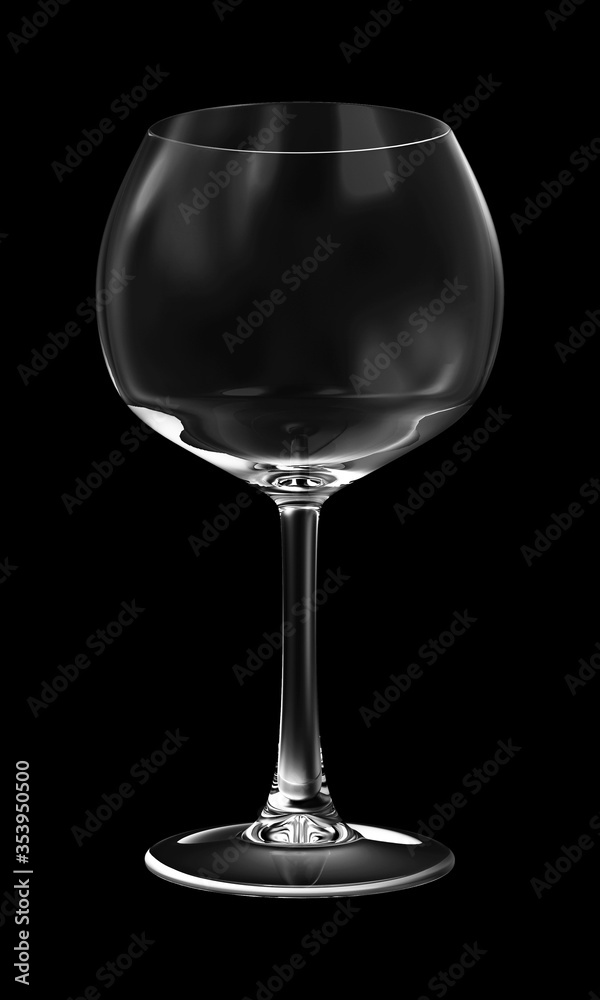 Drink Glass isolated on black background