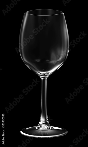 Drink Glass isolated on black background