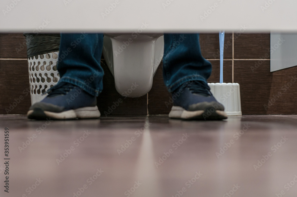 busy toilet. feet out of the toilet busy toilet. feet out of the toilet