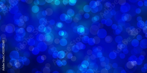 Dark BLUE vector background with spots. Abstract illustration with colorful spots in nature style. Design for your commercials.