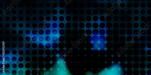 Light BLUE vector backdrop with dots. Colorful illustration with gradient dots in nature style. New template for a brand book.