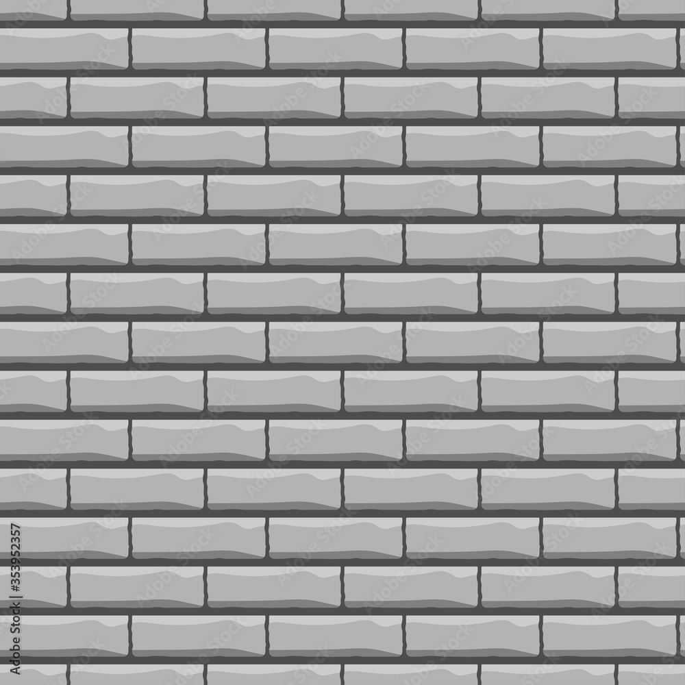 Fototapeta premium Gray painted brick wall pattern vector background