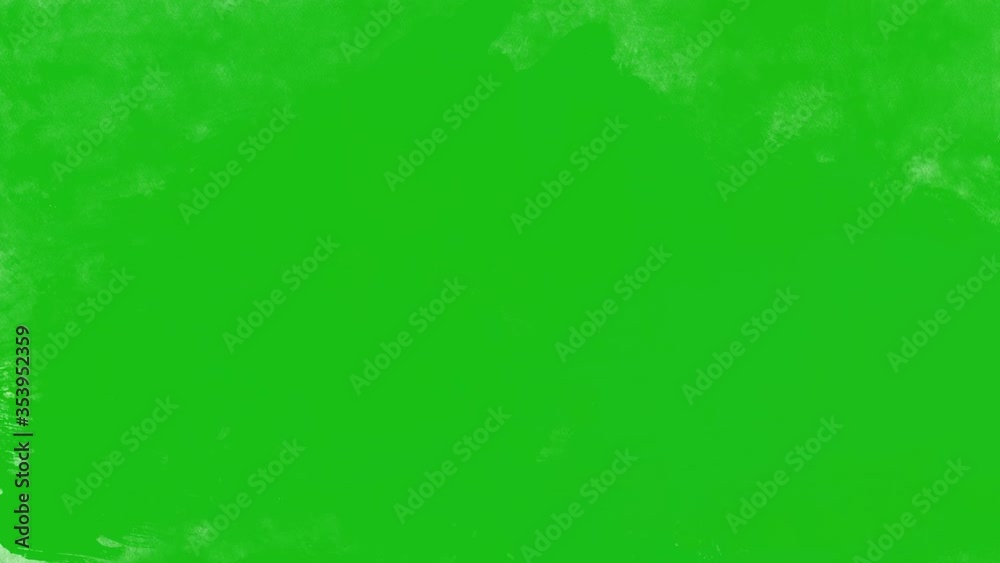 4K Abstract Paint Brush Strokes Transition Reveal Alpha Channel. Green
