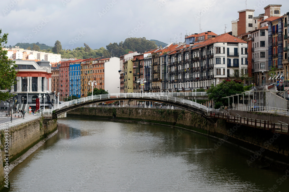 View of the downtown of Bilbao