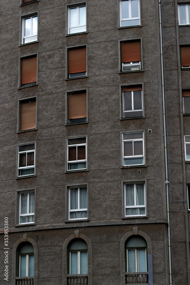 Building in a neighborhood of Bilbao, Spain