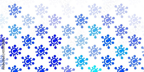 Light BLUE vector texture with disease symbols. © Guskova