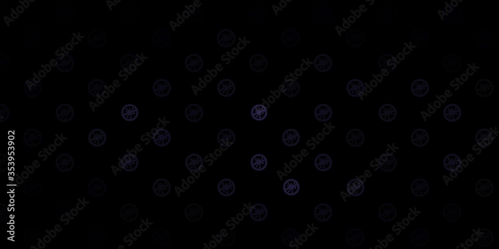 Dark Gray vector template with flu signs.