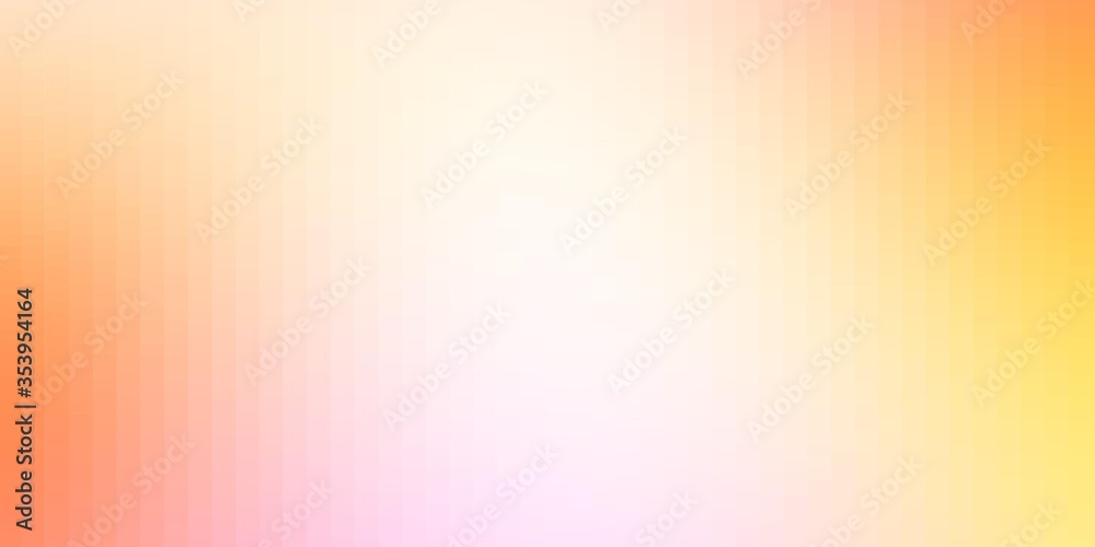 Light Pink, Yellow vector background in polygonal style. Abstract gradient illustration with rectangles. Pattern for commercials, ads.