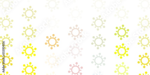 Light Green, Red vector texture with disease symbols.