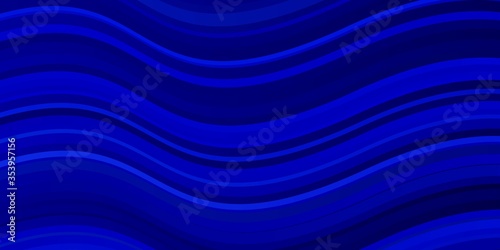 Dark BLUE vector backdrop with curves. Illustration in abstract style with gradient curved. Pattern for ads, commercials.