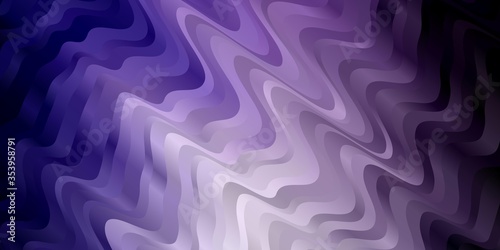 Light Purple vector layout with wry lines. Abstract illustration with bandy gradient lines. Pattern for websites, landing pages.