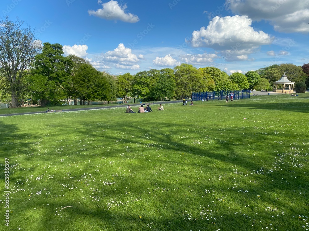 A sunny afternoon in, Lister Park, Bradford, Yorkshire, UK