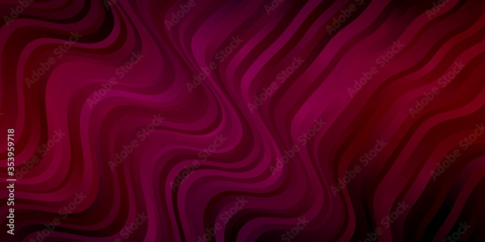 Fototapeta Dark Pink vector layout with circular arc. Bright illustration with gradient circular arcs. Pattern for commercials, ads.