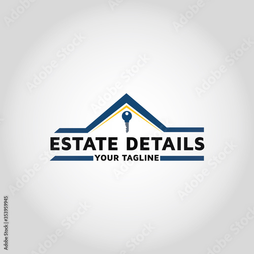 Key real estate vector logo design template inspiration