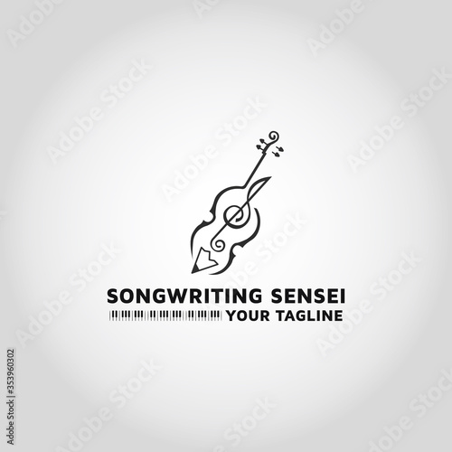 Song writer vector logo design