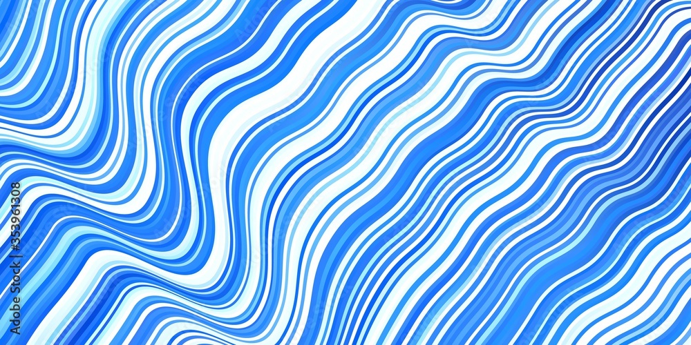 Light BLUE vector background with curves.