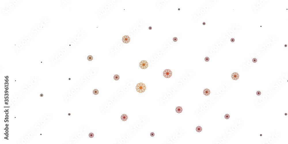 Light Orange vector natural backdrop with flowers. Light Orange vector natural backdrop with flowers.