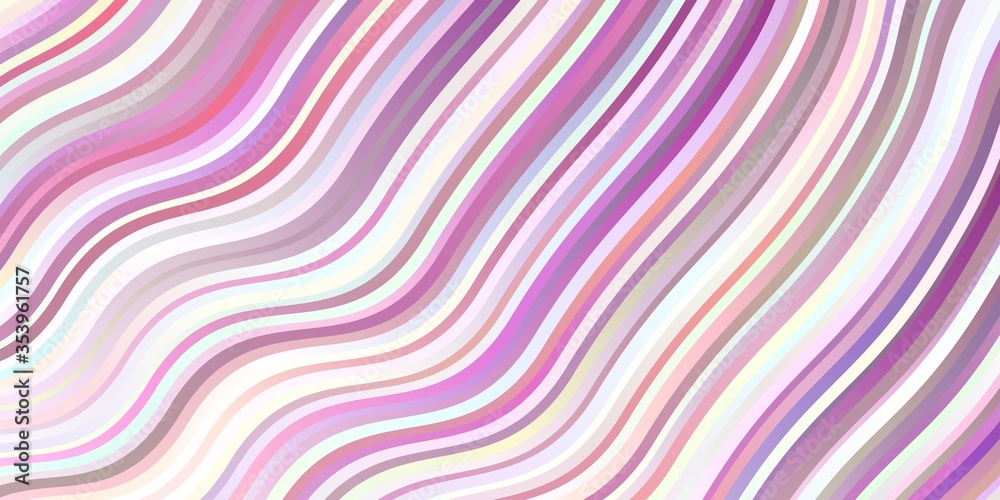 Light Purple vector pattern with wry lines. Gradient illustration in simple style with bows. Smart design for your promotions. Light Purple vector pattern with wry lines. Gradient illustration in simple style with bows. Smart design for your promotions.