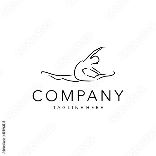 Pilates logo design. Awesome a pilates studio logo. A pilates studio & yoga logotype.