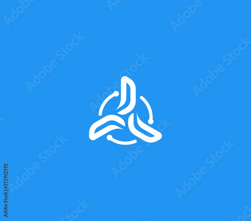 windmill logo design element , turbine logo design template