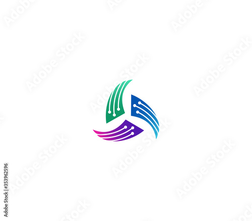 windmill logo design element , turbine logo design template
