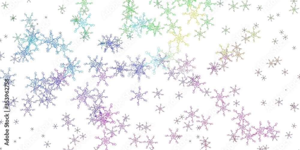 Light Multicolor vector background with lines.