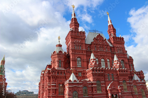 View from the Red Square to the Historical Museum, Moscow, Russia
