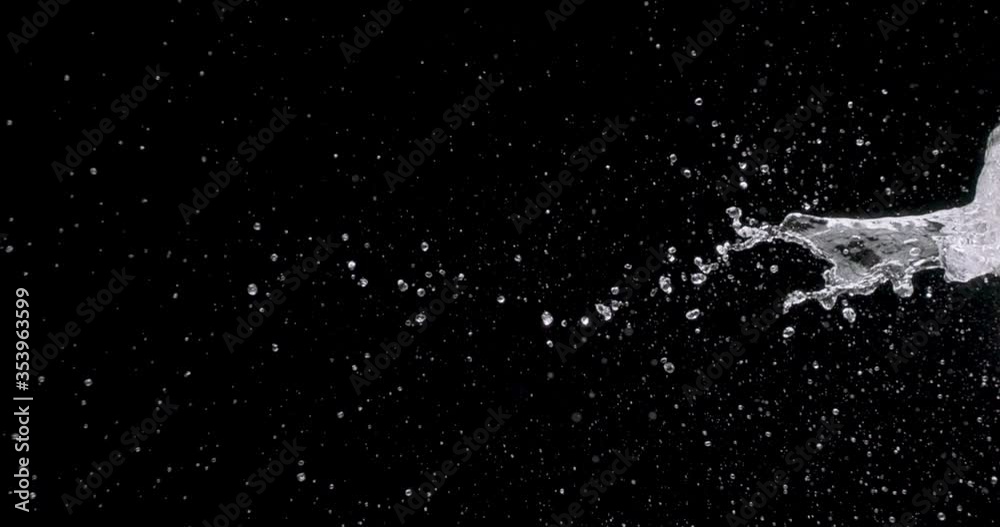 bubble of water bursting on the right side of the frame. bubble of water bursting on the right side of the frame.