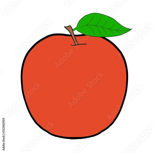Red Apple Vector Illustration 