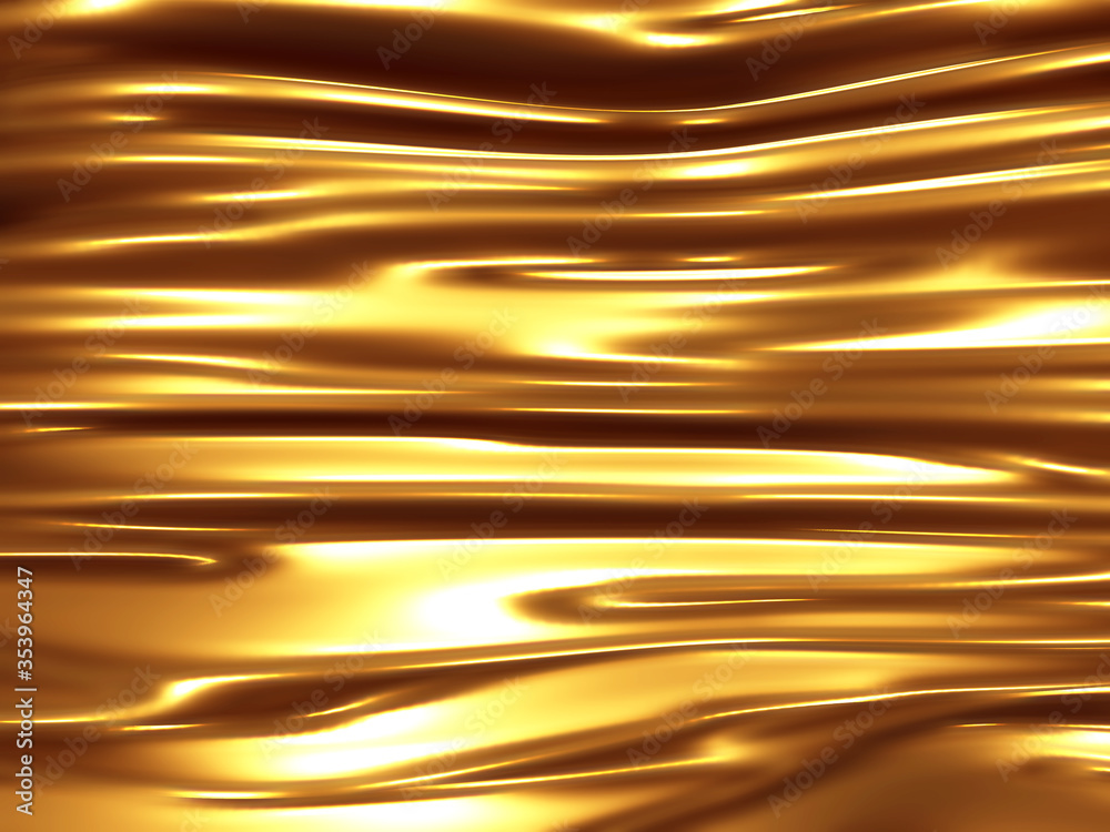 Golden abstract wavy liquid background Golden abstract wavy liquid background