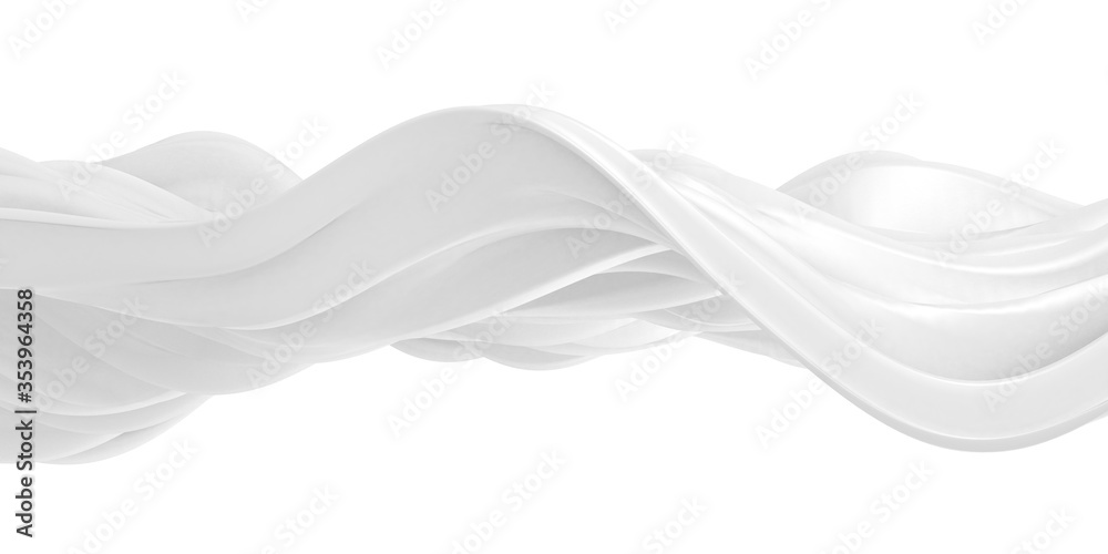 White abstract liquid wavy background