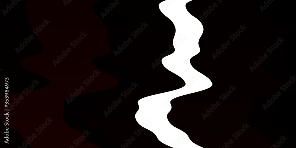 Dark Red vector backdrop with bent lines. Illustration in abstract style with gradient curved.  Pattern for booklets, leaflets.