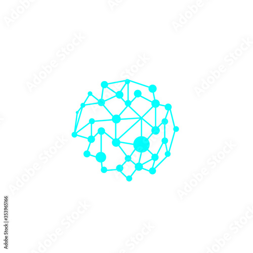 abstract technology data information logo vector