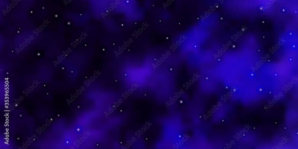 Dark Purple vector pattern with abstract stars. Modern geometric abstract illustration with stars. Pattern for websites, landing pages.