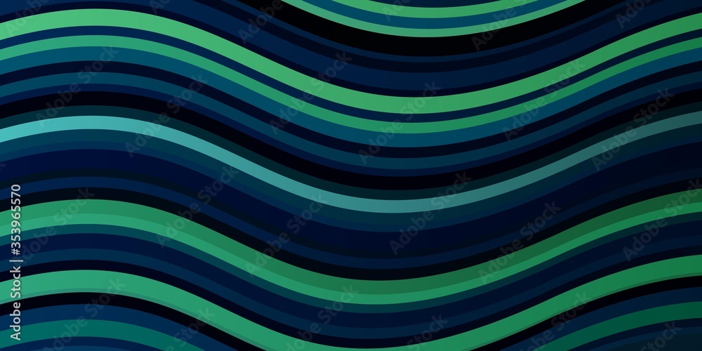 Light Blue, Green vector backdrop with curves. Gradient illustration in simple style with bows. Pattern for commercials, ads. Light Blue, Green vector backdrop with curves. Gradient illustration in simple style with bows. Pattern for commercials, ads.