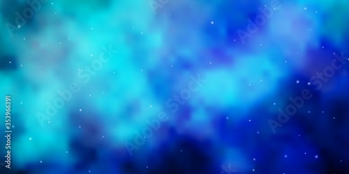 Light Blue, Green vector background with colorful stars. Blur decorative design in simple style with stars. Theme for cell phones.