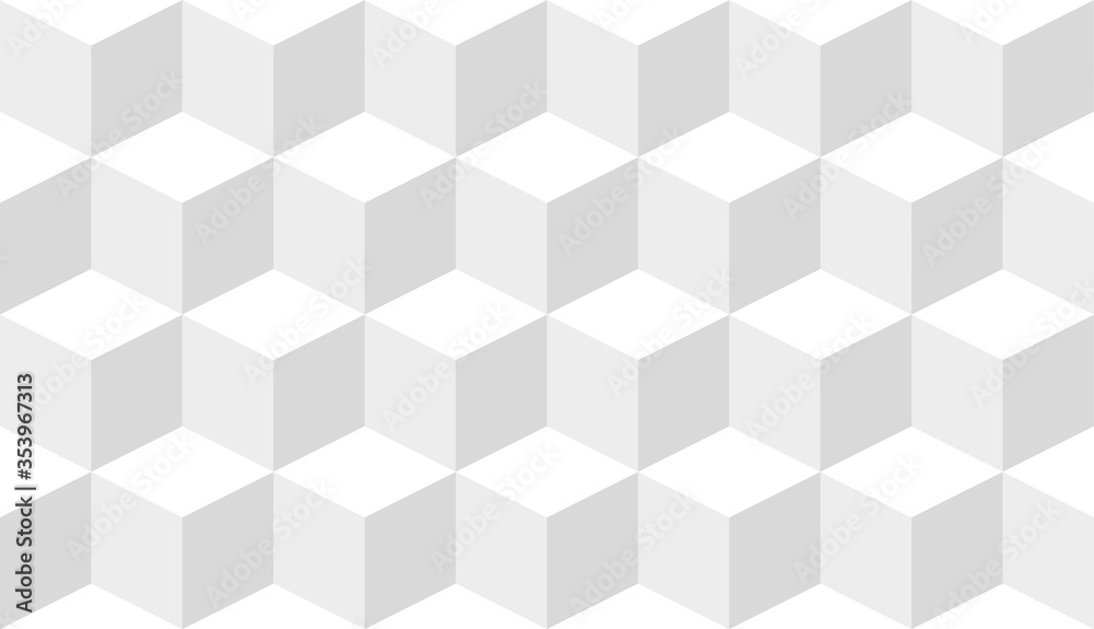 Abstract cube isometric background. Seamless wallpaper texture. White graphic design Abstract cube isometric background. Seamless wallpaper texture. White graphic design