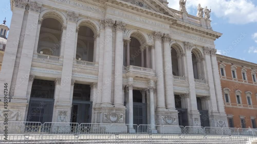 Basilica of Saint John Lateran (San Giovanni in Laterano) in Rome on sunny day, Italy. Basilica of Saint John Lateran (San Giovanni in Laterano) in Rome on sunny day, Italy.