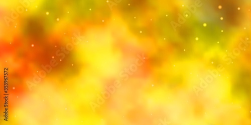 Light Orange vector background with colorful stars. Blur decorative design in simple style with stars. Design for your business promotion.