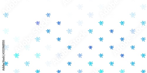 Light BLUE vector template with flu signs.