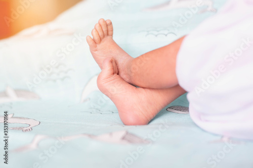 Closeup of newborn baby love