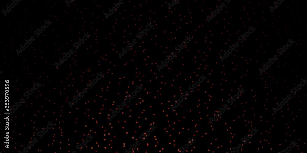 Dark Orange vector layout with bright stars. Blur decorative design in simple style with stars. Pattern for websites, landing pages.