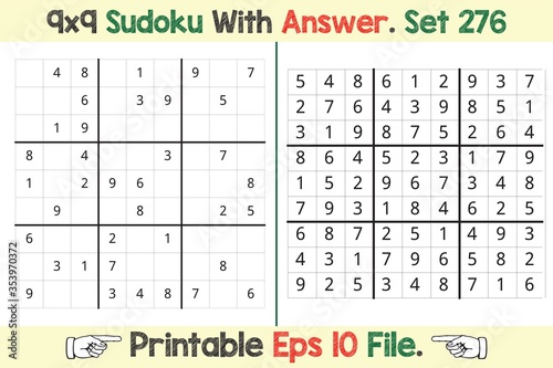 Advance Sudoku Puzzle Games Easy to Hard with Answer
