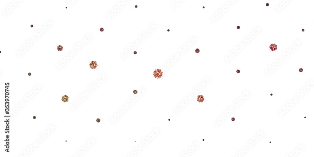 Light Green, Yellow vector doodle texture with flowers. Light Green, Yellow vector doodle texture with flowers.